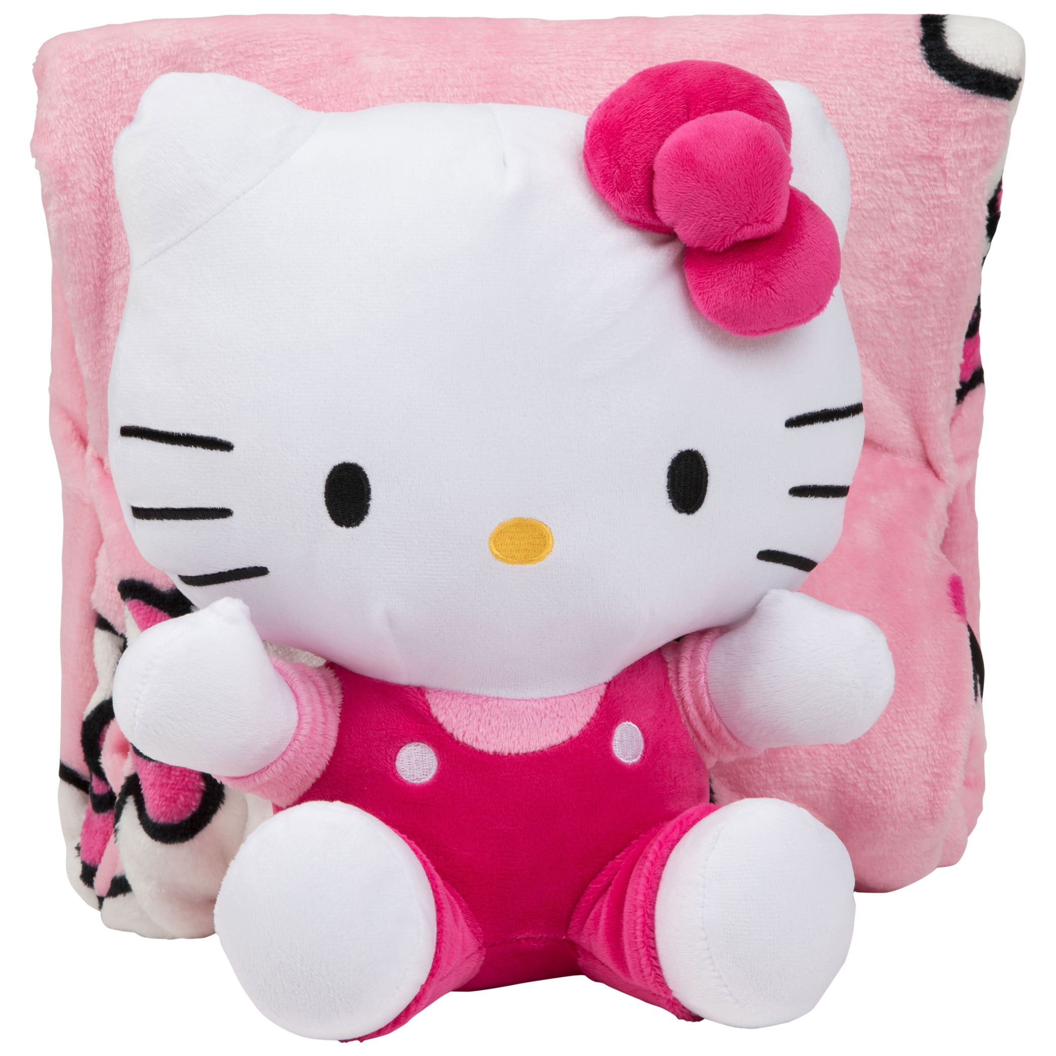 Hello Kitty Sanrio Throw Blanket with Mini Pillow